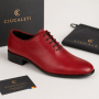 Pantofi barbati rosii eleganti din piele naturala Maximus GKR219R